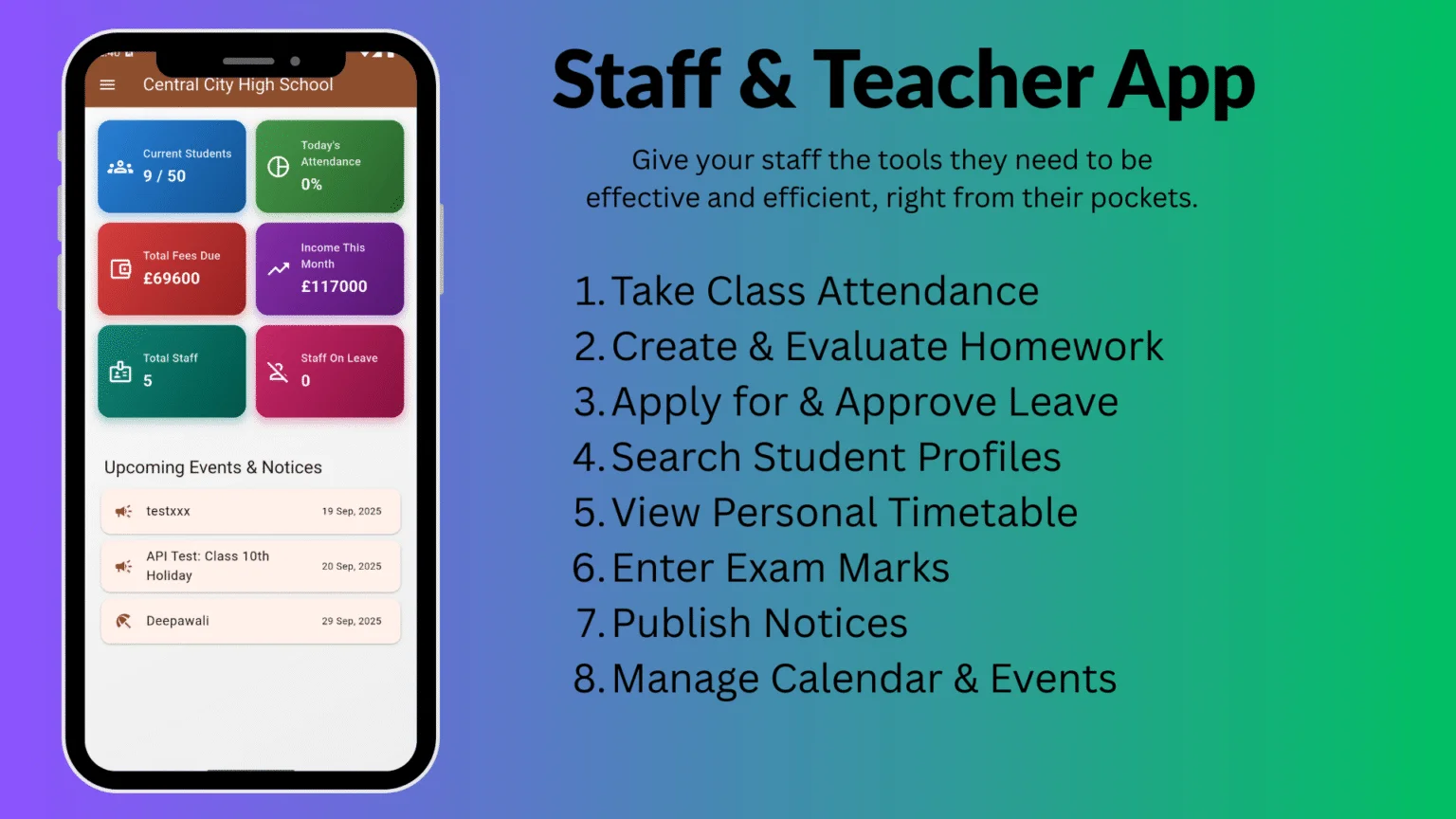 Staff Teacher App